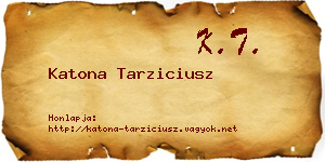 Katona Tarziciusz névjegykártya